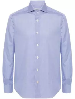 Kiton рубашка в клетку гингем, синий