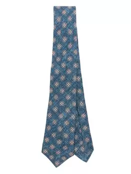 Kiton шелковый галстук, синий