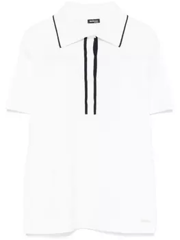 Kiton шерстяная рубашка поло, белый
