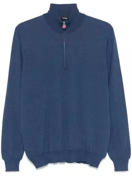 Kiton свитер тонкой вязки, синий