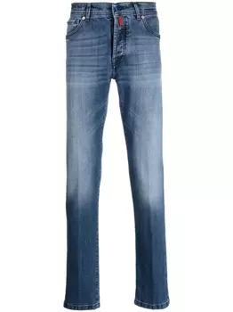 Kiton узкие джинсы, синий