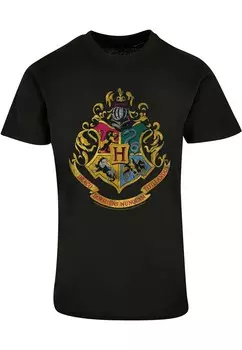 Классическая футболка ABSOLUTE CULT Shirt Harry Potter Distressed Hogwarts Crest, черный