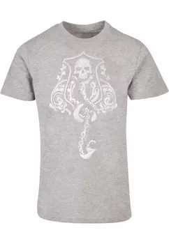 Классическая футболка ABSOLUTE CULT Shirt Harry Potter - Dark Mark Crest, пятнистый серый