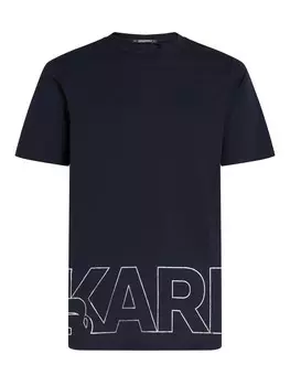 Классическая футболка Karl Lagerfeld Shirt, темно-синий