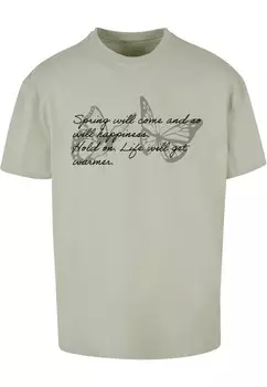 Классическая футболка Merchcode Shirt Spring Saying, хаки