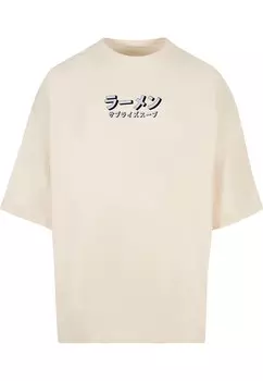 Классическая футболка Merchcode Shirt Torc - Ramen Soup, песочный