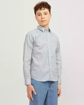 Классическая рубашка для мальчика с принтом Jack & Jones, синий