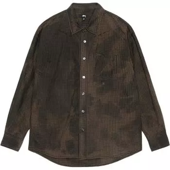 Классическая рубашка Ls с распылением Stussy, черный