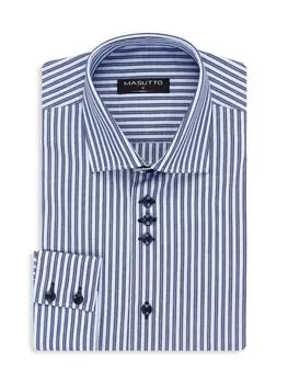Классическая рубашка в полоску классического кроя Masutto, цвет Blue White
