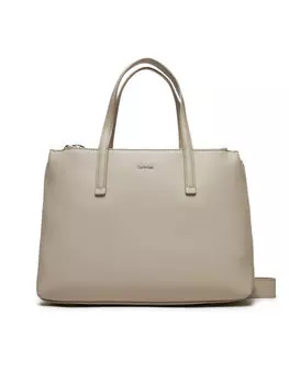 Классическая сумка Ck Must Medium Tote Calvin Klein, бежевый