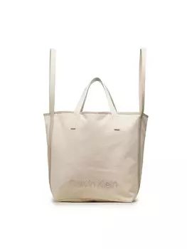 Классическая сумка Ck Summer Shopper Lg Refib Calvin Klein, бежевый