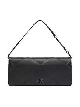 Классическая сумка Re-Lock Quilt Wristelet Clutch Calvin Klein, черный
