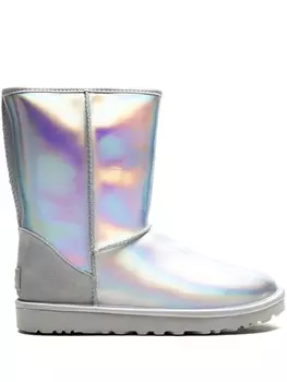 Классические короткие «радужные» сапоги UGG, серебряный