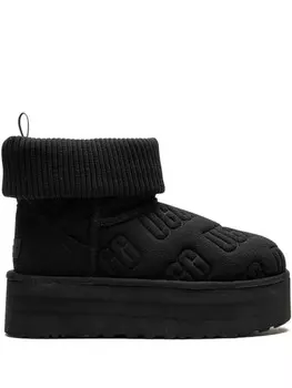 Классические мини-сапоги на платформе UGG, черный