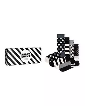 Классические носки B&W Crew Socks в подарочной упаковке, 4 шт. Happy Socks, цвет Gray
