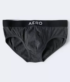 Классические трикотажные трусы с однотонным логотипом Aeropostale, серый