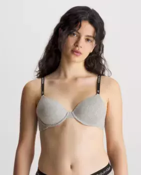 Классический бюстгальтер на косточках - 1996 г Хлопок Calvin Klein, серый