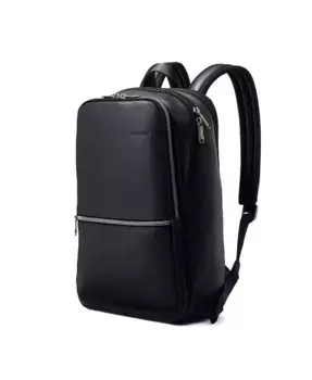 Классический кожаный узкий рюкзак Samsonite, черный