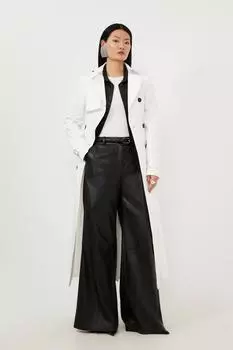 Классический тренч с поясом Karen Millen, белый