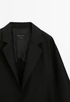Классическое пальто FLOWING Massimo Dutti, черный