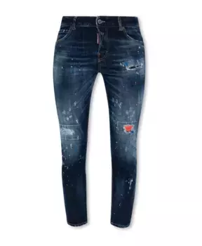 Классные девичьи джинсы Dsquared2, синий