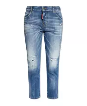 Классные девичьи джинсы Dsquared2, синий