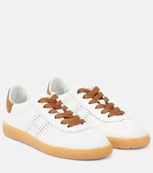 Классные кожаные кроссовки Hogan, белый