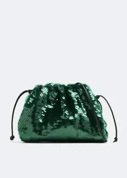Клатч Bottega Veneta Mini Pouch, зеленый