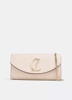 Клатч Christian Louboutin Loubi54, бежевый