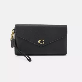 Клатч Coach Crossgrain Wristlet, черный