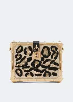Клатч Dolce&Gabbana Satin Dolce Box , животный принт