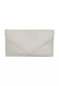 Клатч faina, серебряный