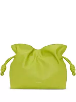 Клатч Flamenco с кулиской LOEWE, зеленый