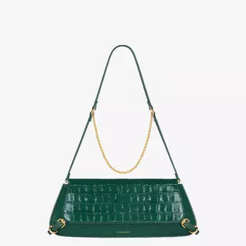 Клатч Givenchy Croc Embossed Shoulder, зеленый
