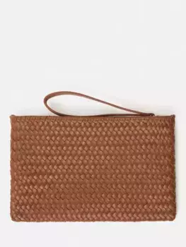 Клатч Jigsaw Woven Leather, цвет tan