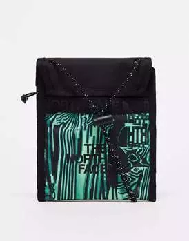 Клатч на шею The North Face Bozer с зеленым цифровым принтом