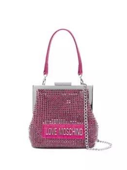 Клатч с логотипом Love Moschino, розовый
