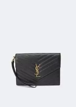 Клатч SAINT LAURENT Envelope pouch, черный