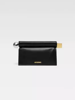 Клатч Take-out JACQUEMUS The Rond Carr clutch, черный