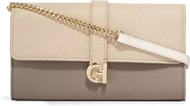 Клатч Wallet On A Chain Cole Haan, цвет Irish Coffee/Oat/Ivory