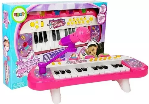 Клавиатура детская, розовая, Lean Toys