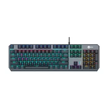 Клавиатура игровая механическая Lenovo Lecoo GK301, Blue Switch, серый/черный, английская раскладка