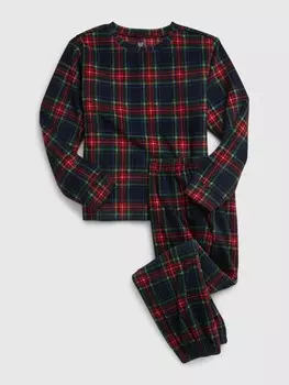 Клетчатая детская пижама Gap, черный