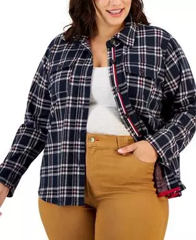 Клетчатая куртка больших размеров Tommy Hilfiger, мульти