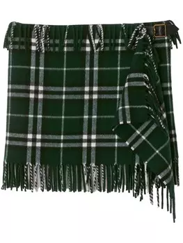 Клетчатая мини-юбка Burberry, зеленый