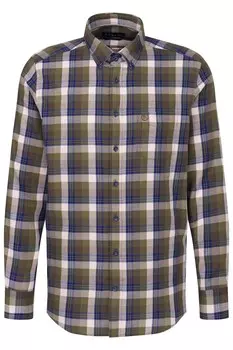 Клетчатая рубашка bugatti Regular fit Button Up Shirt, оливковый
