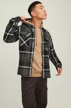 Клетчатая рубашка Jack & Jones JACK & JONES, серый