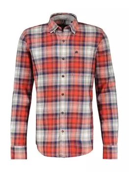 Клетчатая рубашка LERROS Regular fit Button Up Shirt, красный