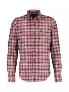 Клетчатая рубашка LERROS Regular fit Button Up Shirt, цвет mixed colors/red
