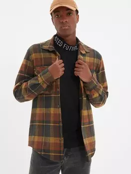 Клетчатая рубашка Trendyol Regular fit Button Up Shirt, цвет rusty red